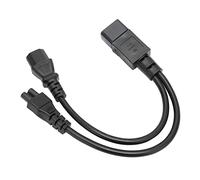 Cable de Enchufe de Alimentación Divisor Y, Enchufe IEC único C14 a C13 Y C5 Cable Adaptador Convertidor Divisor 10A 250V, 32cm/1ft, para Monitores de Computadora