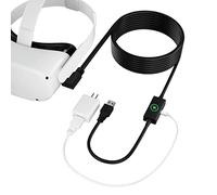 Cable de enlace de 16 pies para Oculus Quest 2, cable de enlace de auriculares VR para Meta Quest 2 con puerto de carga separado, cable USB 3.2 a USB C de alta velocidad para PC VR y Steam VR