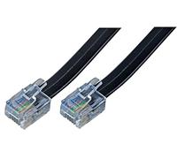 Cable de enlace modular RJ12 macho a RJ12 macho, 5 m, negro