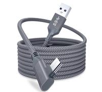Cable de enlace para la serie Oculus Quest, USB 3.0 de alta velocidad a USB-C, cable trenzado ligero y duradero con ángulo de 90 grados para