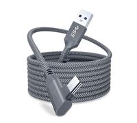 Cable de enlace trenzado de nailon para auriculares Oculus Quest3S/3/2VR, USB 3.0 tipo C a un cable de carga rápida y de alta velocidad con rica