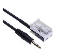Cable de Entrada Auxiliar de Coche Adaptador 3,5 mm Conector AUX Cable Compatible con Radio de Mercedes Audio 20 APS / 30 APS / 50 APS/Comand APS NTG2 / AC289 | 1,5m