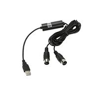 Cable de Entrada de MIDI a USB para Instrumentos, Convertidor de Interfaz MIDI para Teclado Electrónico, Guitarra Electrónica con Indicador LED