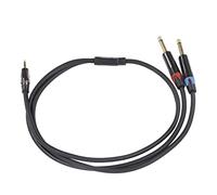 Cable de Estéreo TRS de 1/8a Doble 1/4, Cable Divisor Y de Mono TS de 3,5 Mm 1/8a Doble 6,35 Mm 1/4 TS para Amplificadores Mezclador Grabador de (1 Metro)