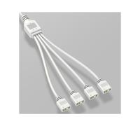 Cable de extensi?n de 3 pines y 5 V para placa base de computadora, conexi?n de 1 punto y 2 concentradores, divisor ARGB, color negro