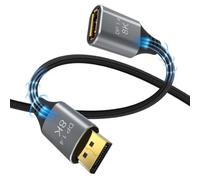 Cable de extensión 8K DisplayPort 1.4 de 60 Hz UHD 4K 144 Hz hembra para ordenador y vigilancia para computadora y video PC portátil de primera velocidad DisplayPort