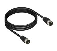 Cable de extensión adaptador DIN macho a macho de 3 pines, 0,5 m | Línea de extensión de fuente de alimentación para reproductores digitales con fácil y uso en equipos industriales