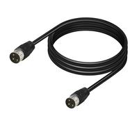 Cable de extensión adaptador DIN macho a macho de 3 pines, 1 m | Línea de extensión de fuente de alimentación para reproductores digitales con fácil y uso en equipos industriales