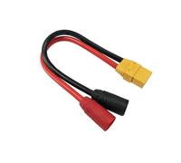 Cable de extensión adaptador XT90 hembra a macho de 20 cm, 1 pie, 10 AWG, para drones con batería Lipo RC.