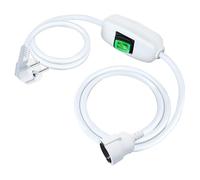 Cable de extensión Blanco con Interruptor de Encendido/Apagado, 2 m (200 cm), 6 A, 220V-240V, 1400 W, Aislado y Retardante a la Llama, Cable de alimentación para Interior