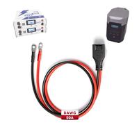 Cable de extensión compatible con EcoFlow Delta 2/3 y WattCycle, 50 A 8 AWG | Cable adaptador de expansión PPS de grado industrial de 8 AWG, cable de batería extra de carga rápida bidireccional para