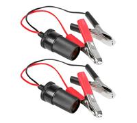 Cable de Extensión con Pinzas de Batería 2 Piezas | Cobre Puro y Metal, Salida 12v, Uso de Emergencia, para Motos y Cargadores de Teléfono