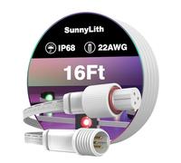 Cable de extensión de 16 pies para luces permanentes Govee 2/Pro, luces de cubierta, cable de extensión impermeable IP68 compatible con Govee H705A H705B H705C, H706A H706B H706C, H7067 H7068 H7069