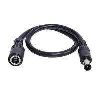 Cable de extensión de 30 cm DC6.5 x 4.4 mm Cable de extensión corto 6.5 x 4.4 mm para cargador de portátil 18 AWG 120 W negro macho hembra línea de extensión