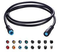 Cable de extensión de 4 pines El enchufe impermeable funciona para la luz de la bicicleta eléctrica/acelerador/Ebrake/Display Ebike Parts Extend Cable (hembra a macho, 80 cm)