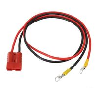 Cable de extensión de 50 A, alambre de cobre de 10 AWG con terminal de anillo M8, conector de alimentación resistente a la intemperie para carretilla elevadora eléctrica, panel solar y EV para carga