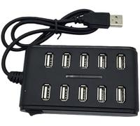 Cable de extensión de adaptador divisor múltiple USB 2.0 de alta velocidad para dispositivos de interfaz PCB de 10 puertos