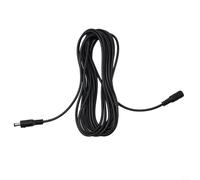 Cable de extensión de alimentación CC de 5,5 x 2,1 mm, goma de silicona, cable de alimentación para iluminación LED y dispositivos de baja potencia, negro (5 metros)