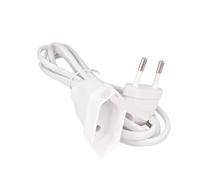 Cable de extensión de alimentación con conector macho de 90 grados a toma hembra, adecuado for PDU de ordenador, 0,3 m/0,6 m/1,8 m, cable flexible de 2 hilos en ángulo.(WHITE,0.3M)