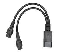 Cable de extensión de alimentación, diseño ergonómico, adaptador divisor en Y doble hembra IEC-320-C14 a IEC-320-C5 para pantalla de ordenador