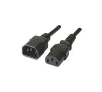 Cable de extensión de alimentación - EWENT - Ec1913 - VDE C14-C13 - Macho/Mujer - 1,8M Negro