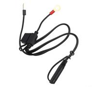Cable de extensión de alimentación para batería de motocicleta de 12 V 24 V con adaptador de terminal SAE a anillo y carcasa resistente a la intemperie
