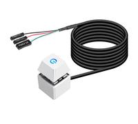 Cable de extensión de alimentación para ordenador de sobremesa con luces LED y botón de arranque remoto de 1,8 m (5,9 pies) para placa base de PC