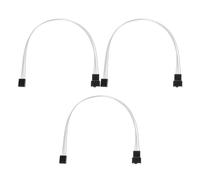 Cable de extensión de alimentación para ventilador PWM de 3 pines, cobre plateado,