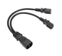 Cable de Extensión de Alimentación Y Splitter C14 a 2 X C15, 10 a 250 V IEC320 C14 Macho a Doble C15 Hembra, Cable Adaptador Divisor Tipo Y para Lámpara de Escritorio, Impresora, Proyector, 12,6 Pulga