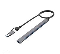 Cable de extensión de aluminio tipo C/USB macho a USB 2.0 + USB 3.0, cable divisor para teclados de PC, laptop, puerto de datos de alimentación USB C