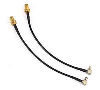 Cable de extensión de antena 4G, 2 piezas SMA hembra a TS9 macho, ángulo recto, baja pérdida, RG174, coaxial, flexible, ligero, para router WiFi 5G LTE, módem móvil E5372 E5577