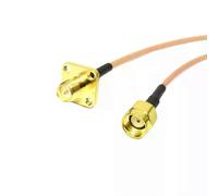 Cable de extensión de antena WIFI, conector hembra RP SMA de 4 orificios, adaptador de coleta con orificio