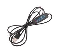Cable de extensión de atenuador LED de 5V CC de 3 pines, Cable de alimentación con puerto U, línea de atenuación, adaptador de interruptor de Control de Color de bombilla LED(Black)