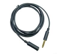 Cable de extensión de audio de 2 metros, 4,4 mm equilibrado macho a hembra con conectores chapados en oro y núcleo de alambre de cobre esmaltado, color negro