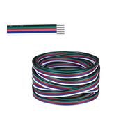 Cable de extensión de cable electrónico de 10 m, 5 pines, 24 AWG, línea flexible de 6 colores para COB RGBCCT RGBWW, cinta LED que cambia de color, motor, iluminación, automoción, electrónica (5 pines