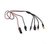 Cable de extensión de conector de panel solar 4 en 1 para divisor xt60 CC de 8 mm y 5,5 mm, adaptador de 12 AWG, resistente al agua, para estación de energía portátil, camping, generador, carga, 1
