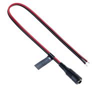 Cable de extensión de energía DC Hembra 2.1mm / 5.5mm Enchufe para el Extremo Desnudo Jack Pigtails Cable Conector Compatible con CCTV, cámara IP, DVR, LED Monitor 0.3m