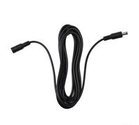 Cable de extensión de fuente de alimentación CC, conector macho a hembra de 5,5 x 2,1 mm para cámara CCTV, tira LED, fuente de alimentación, goma de silicona, negro (3 metros)