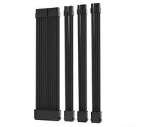 Cable de extensión de fuente de alimentación de 30 cm para GPU con kit de peine de doble color y conectores de 24 pines 8 pines 4+4 8 pines 6+2 para arreglo de cables limpio (negro)