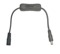 Cable de extensión de interruptores de alimentación hembra a macho de 5,5 x 2,1 mm para CCTV, cámaras de seguridad, monitor, señales LED