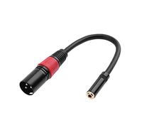 Cable de extensión de micrófono adaptador de audio estéreo hembra de 3 pines de 0,2 m a conector macho de 3,5 mm