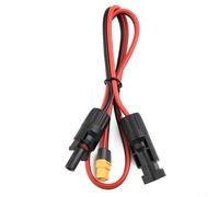 Cable de extensión de panel solar de 12 AWG de 0,6 m con conector hembra a macho xt60, cobre estañado con aislamiento de PVC, carga para generador solar y batería