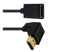 Cable de extensión de puerto HDTV delgado 4K de 90 grados macho hembra HDTV portátil proyector de cámara y más