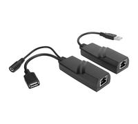 Cable de extensión de Red, tamaño pequeño USB2.0 a RJ45 Adaptador convertidor Extensor CAT5E / CAT6 100-240V para cámaras USB, impresoras, cámaras Web, teclados(EU)