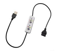 Cable de extensión de sincronización de control USB con interruptor incorporado para ventilador lámpara de escritorio y teléfono móvil Gestión de energía cable de PVC de 0,6 metros