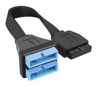 Cable de extensión divisor de cabecera USB 3.0, divisor de concentrador interno USB 3.0 de 19/20 pines, cable tipo 1 a 2 Y - Productos de bricolaje de 5.8 pulgadas