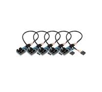 Cable de Extensión Divisor USB de 9 Pines 1 A 2 para Placa Base, Adaptador de Cabezal 1 A 2 para Conectores USB del Panel Frontal de PC, 5 Unidades