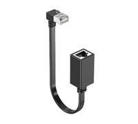 Cable de extensión Ethernet CAT7 de 10 Gbps, extensor de cable de 90 grados, adaptador de cable de red RJ45 en ángulo recto para PC