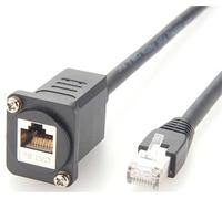 Cable de extensión Ethernet macho a hembra tipo D XLR RJ45 CAT6A, Cable de alimentación de chasis con brida de montaje en Panel de red RJ45 de 10Gbps