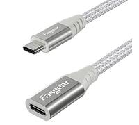 Cable de extensión Fasgear USB C: cable extensor tipo C macho a hembra compatible con cargador Magsafe | Carga inalámbrica segura Mag | Todos los dispositivos Type C 2.0 (1,8 m, blanco)